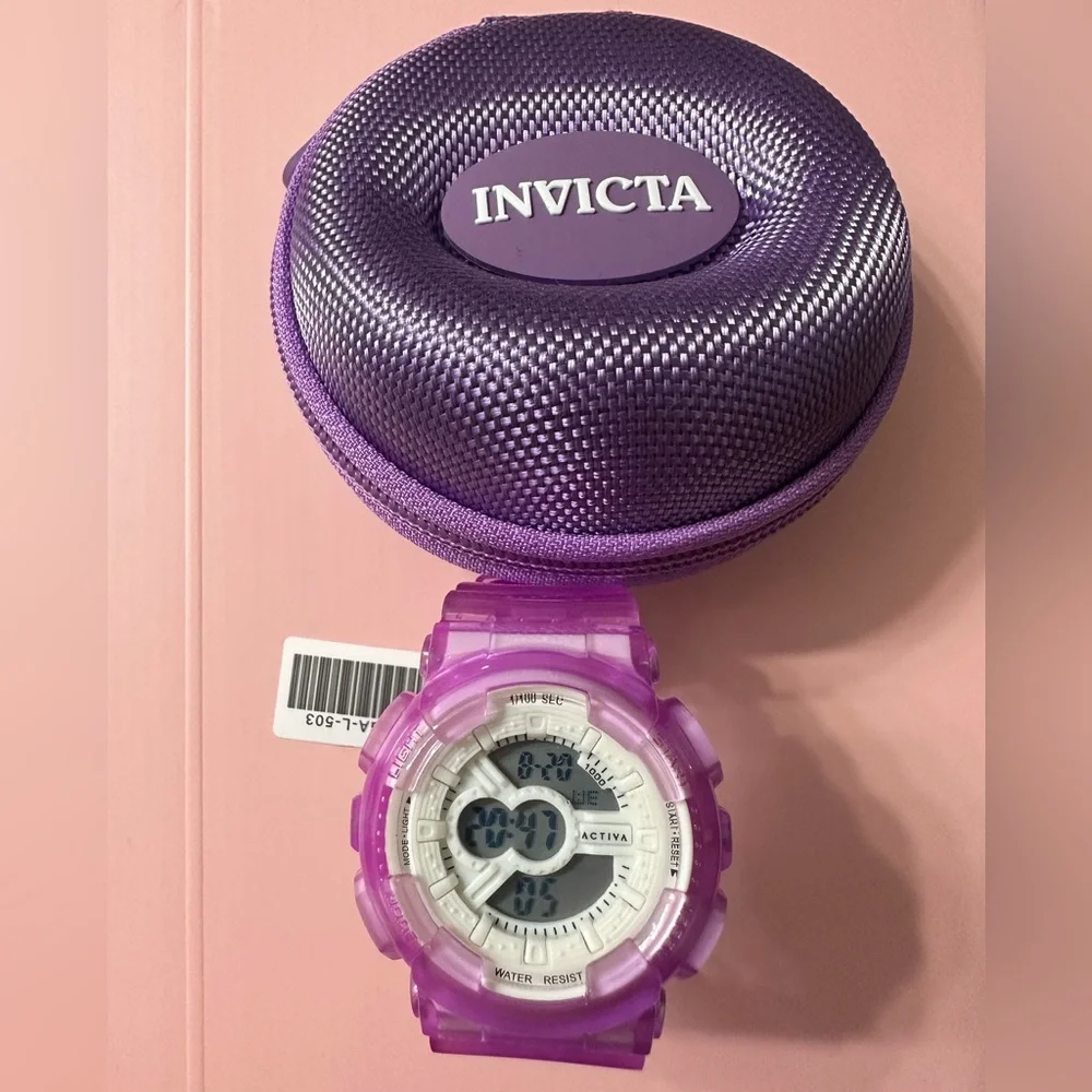 INVICTA Activa Purple Digital Sport Watch with Case